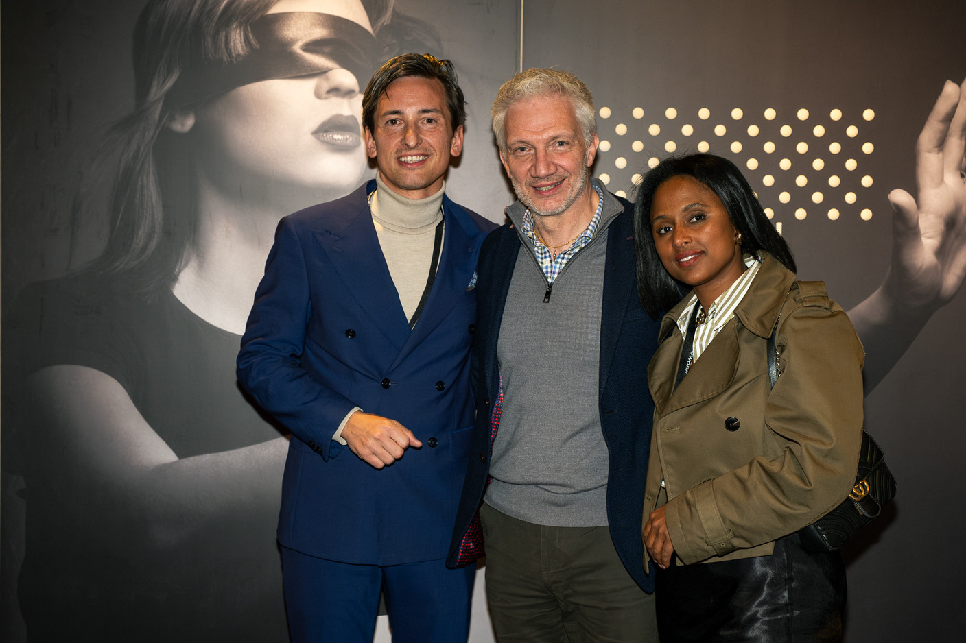 Léo Santoro (Maison Moderne), Pascal Wiscour (Conter Pascalogy) and Karine Fernandes (Carihome) at the 10x6 New European Bauhaus event organised by the Paperjam+Delano Business Club, 24 April 2024. Photo: Laurent Sturm