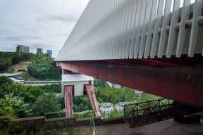 En 1966, le pont à béquilles était une petite prouesse technique. ((Photo: Nader Ghavami))