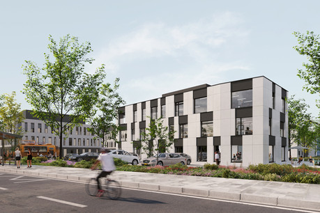 L’ensemble immobilier Origin remplace l’ancien siège de Swiss Life. (Illustration: Boito Architectes)