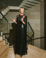 For special occasions, the Poppy dress (black tulle and black flowers) by Keti, a Georgian designer. (Photo: Julian Pierrot/Paperjam)