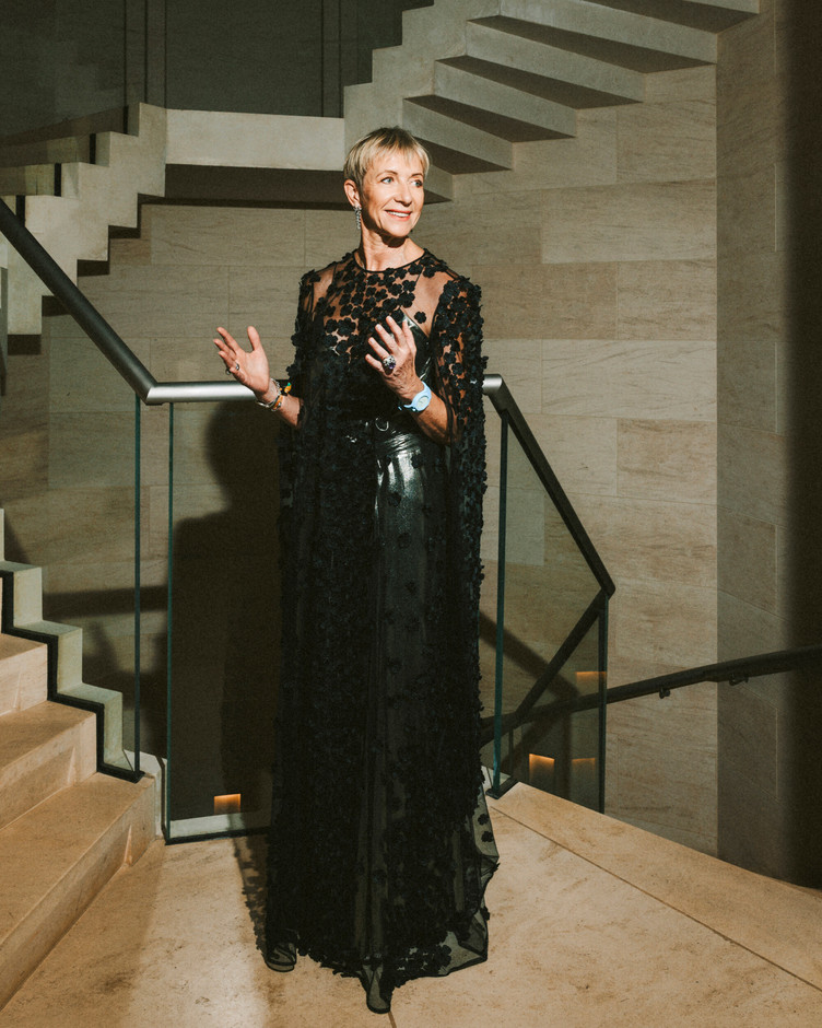 For special occasions, the Poppy dress (black tulle and black flowers) by Keti, a Georgian designer. (Photo: Julian Pierrot/Paperjam)