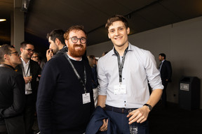 Charlélie Dagnelie (Alter-C Architectes) and Aymeric De Theux (BIL) at the Paperjam+Delano Business Club’s 10x6 Private Equity Outlook event, which took place at the Kirchberg Kinepolis, 18 June 2024. Photo: Eva Krins / Maison Moderne