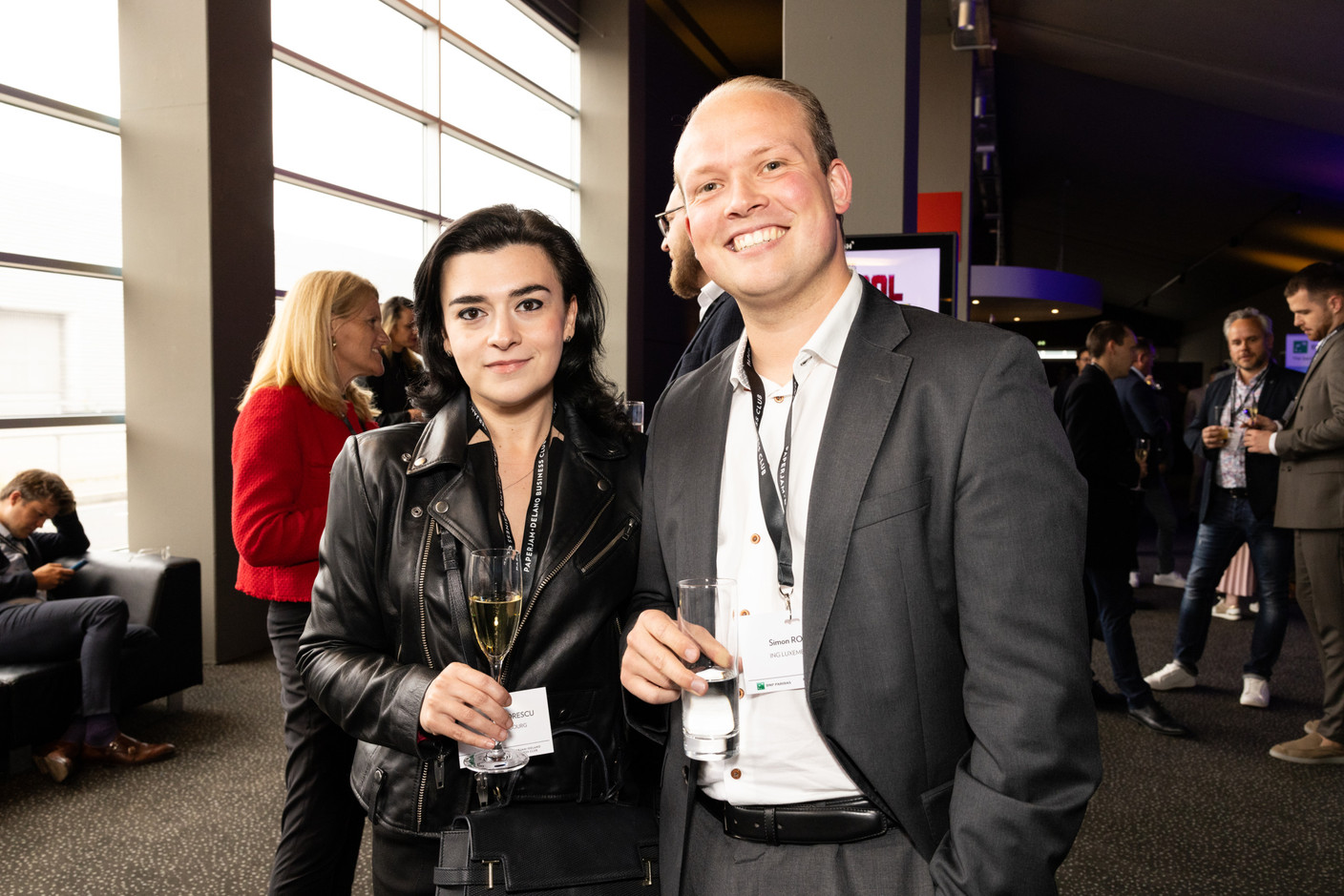 Alina Grigorescu and Simon Roose (ING Luxembourg) at the Paperjam+Delano Business Club’s 10x6 Private Equity Outlook event, which took place at the Kirchberg Kinepolis, 18 June 2024. Photo: Eva Krins / Maison Moderne