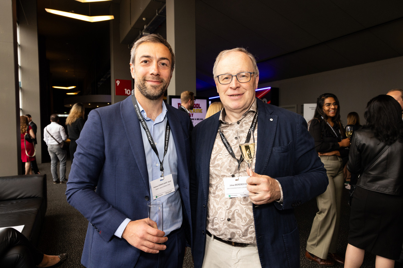 Antoine Legros Saint Jalm (Saint Jalm Consulting) and Johan Bierebeeck (GraydonCreditsafe Luxembourg). Photo: Eva Krins / Maison Moderne