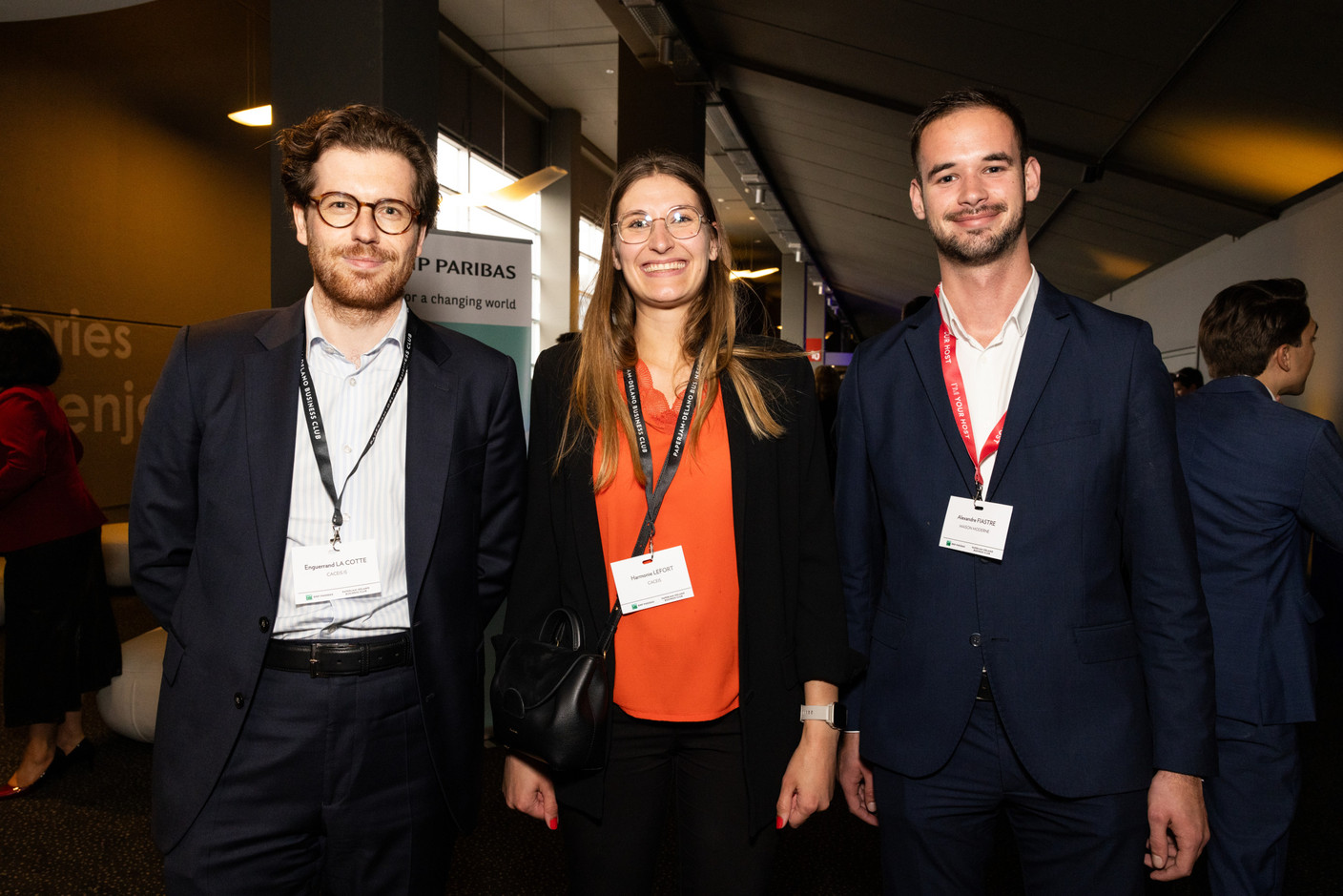 Enguerrand La Cotte, Harmonie Lefort (Caceis IS) and Alexandre Fiastre (Maison Moderne) at the Paperjam+Delano Business Club’s 10x6 Private Equity Outlook event, which took place at the Kirchberg Kinepolis, 18 June 2024. Photo: Eva Krins / Maison Moderne