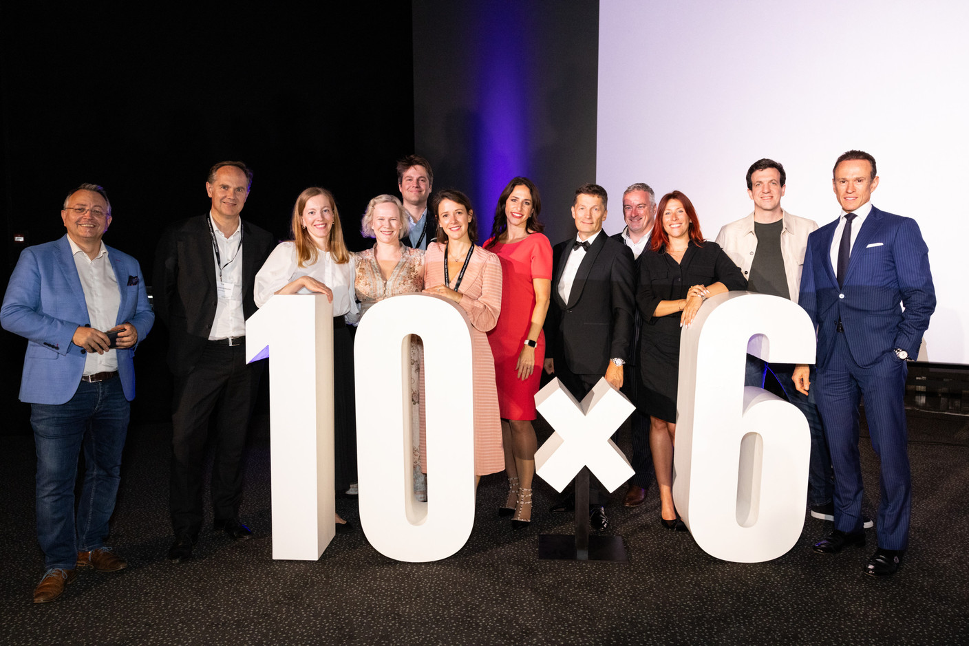 Pedro Castilho (Verbalius), Robert Van Kerkhoff (BNP Paribas), Clarisse Leduc (EIF-European Investment Fund), Martine Kerschenmeyer (Advent International Luxembourg), Yoni Jennes (Blackrock Luxembourg), Helene Noublanche (Coller Capital), Hana Prochaska (Aztec Group), Alain Rodermann (Expon Capital), Giuliano Bidoli (BC Partners), Stéphanie Kitoskis (Paperjam+Delano Business Club), Yannick Oswald (Mangrove Capital Partners) and Alain Kinsch (Luxembourg Stock Exchange). Photo: Eva Krins / Maison Moderne