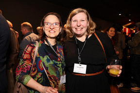 Valérie Verner (Hogan Lovells) and Nicole Moujon (CMS) at a Paperjam+Delano Business Club event on generative AI at the Kinepolis Kirchberg, 19 March 2024. Photo: Eva Krins / Maison Moderne