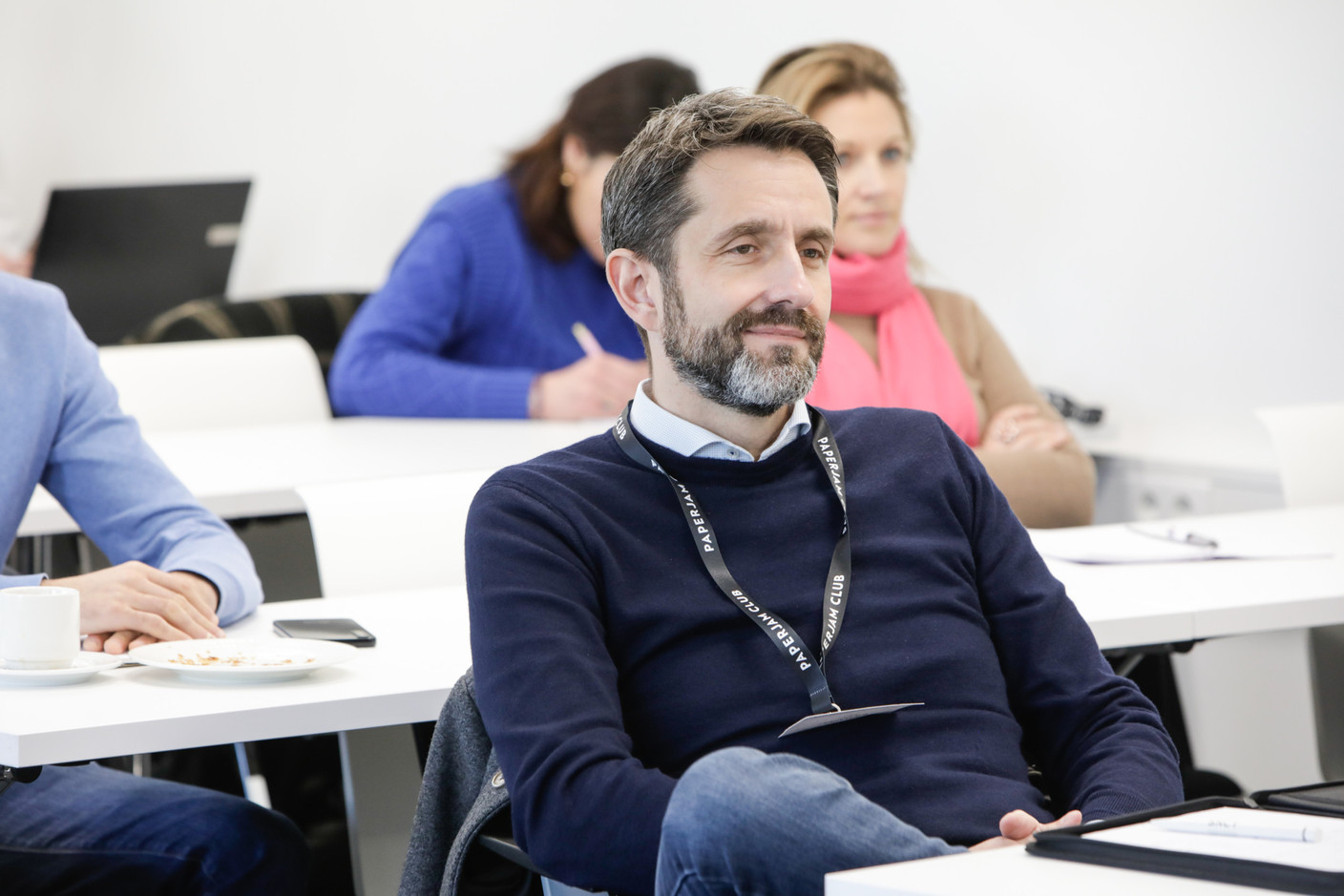 Bob Manet (SNCT) at the final module of the Paperjam+Delano Business Club’s training course on boosting personal productivity on 11 January 2024. Photo: Marie Russillo/Maison Moderne