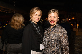 Alina Golovkova (Alina Golovkova - Public Relations Agency) and Valeria Leone (Swissquote Bank Europe) at the Paperjam+Delano Business Club’s CEOs- and entrepreneurs-only cocktail, 8 February 2024. Photo: Eva Krins / Maison Moderne