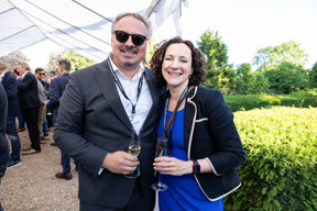 Martin Sokolowski (Halian) and Rana Hein-Hartmann (Funds Talent Luxembourg) at the CEOs- and Entrepreneurs-Only Cocktail organised by the Paperjam+Delano Business Club, 6 June 2024. Photo: Eva Krins/Maison Moderne
