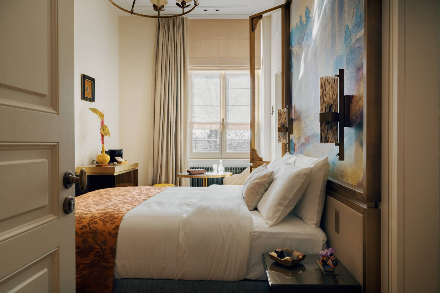 Some bedrooms have been installed in the former maids’ rooms. Photo: Amaury Laparra