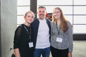 Eva Gavroy, David Gavroy (DG Group) and Mathilde Gavroy at the 10x6 event “Entrepreneurship: Lessons learned,” organised by the Paperjam+Delano Business Club at Kinepolis Kirchberg, 21 May 2024. Photo: Marie Russillo/Maison Moderne