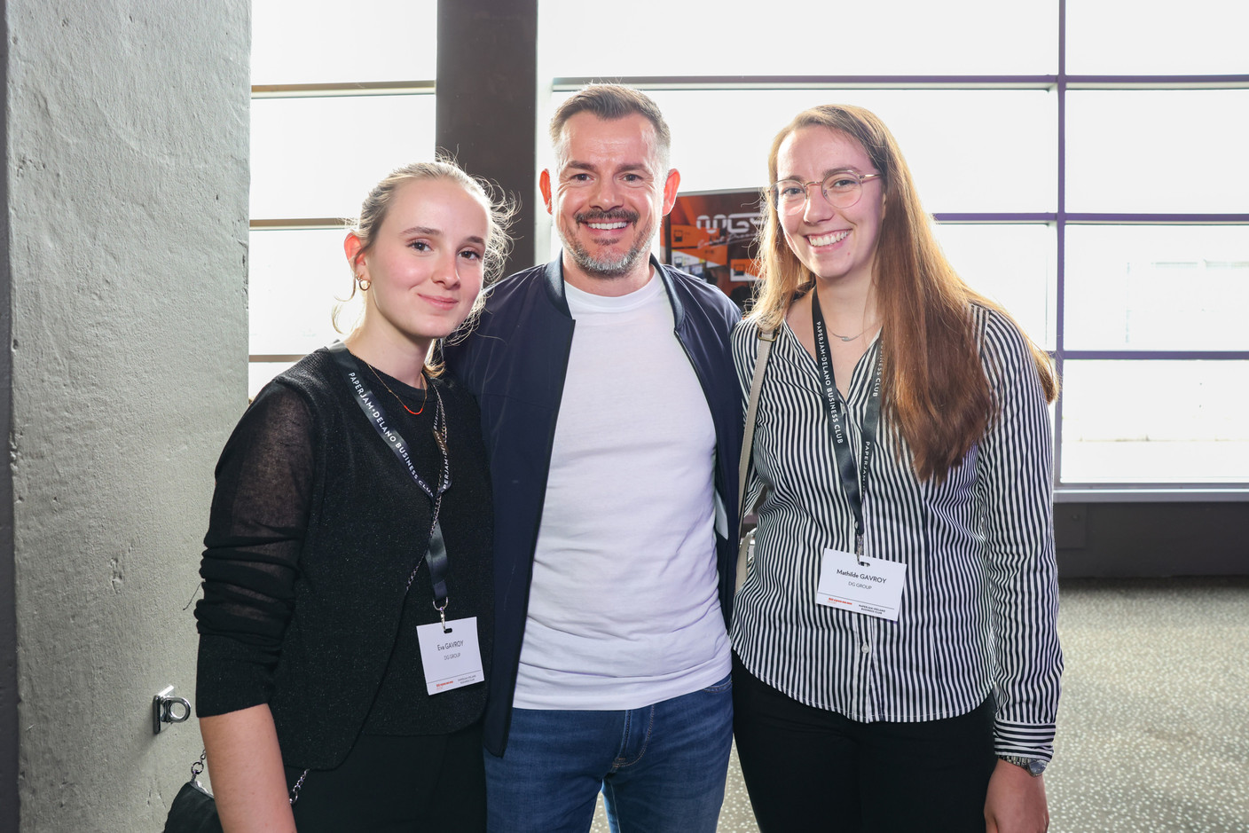 Eva Gavroy, David Gavroy (DG Group) and Mathilde Gavroy at the 10x6 event “Entrepreneurship: Lessons learned,” organised by the Paperjam+Delano Business Club at Kinepolis Kirchberg, 21 May 2024. Photo: Marie Russillo/Maison Moderne