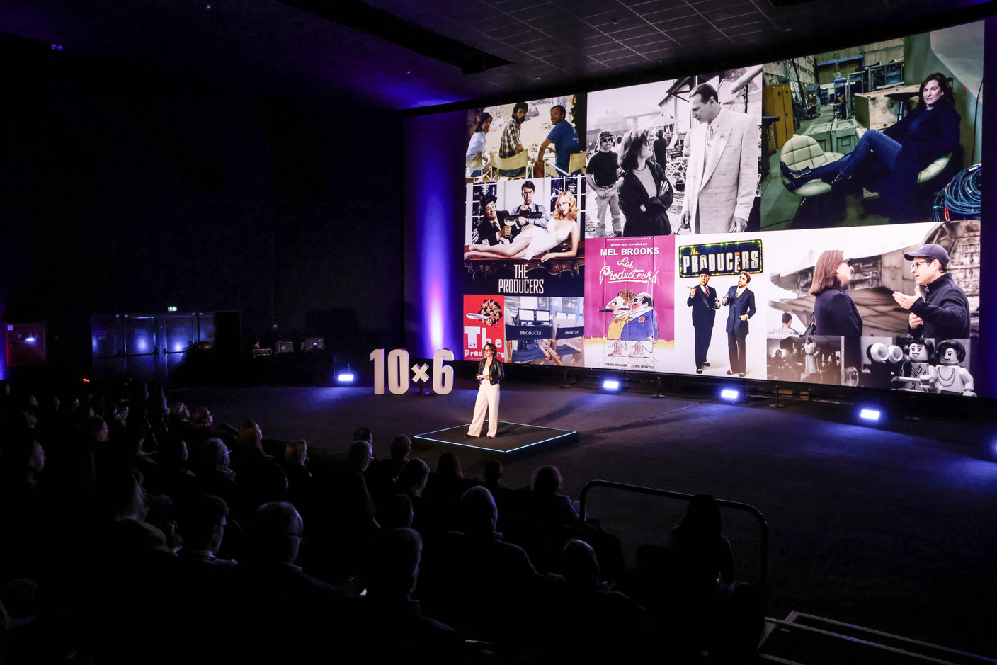 Alexandra Hoesdorff (Deal Productions) at the 10x6 event “Entrepreneurship: Lessons learned,” organised by the Paperjam+Delano Business Club at Kinepolis Kirchberg, 21 May 2024. Photo: Marie Russillo/Maison Moderne