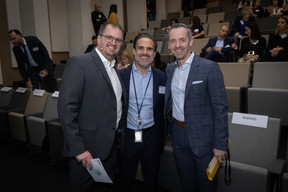 François Bade (Deloitte), Luc Brucher (Deloitte), Georges Mischo (sports and work ministries).  Photo: Laurent Antonelli