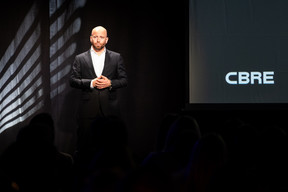 Michael Taelman (CBRE), pictured at the 10x6 New European Bauhaus event organised by the Paperjam+Delano Business Club, 24 April 2024. Photo: Laurent Sturm