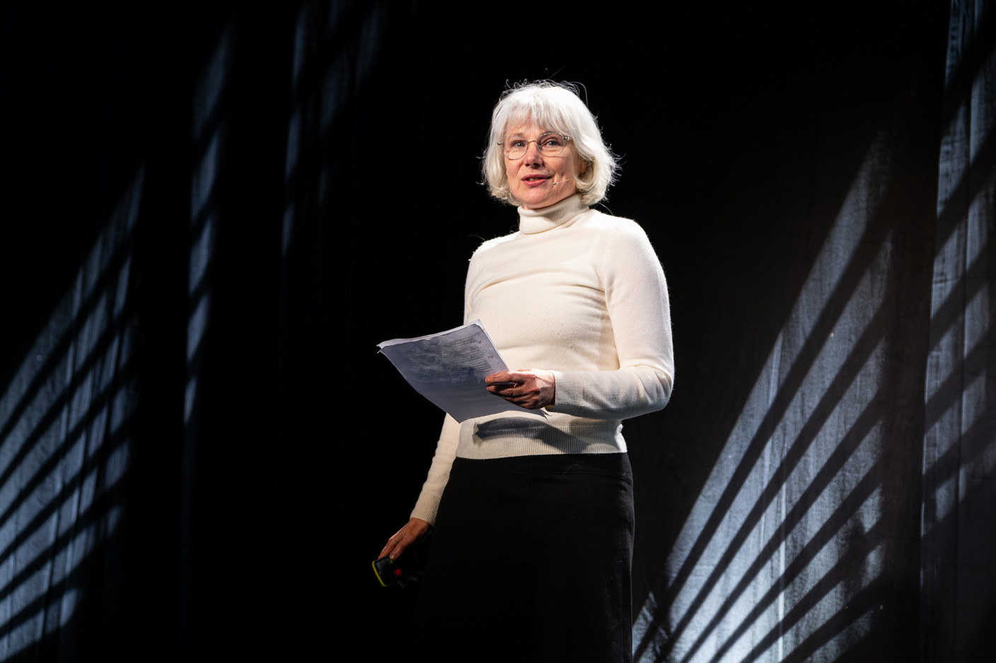 Carole Schmit (Polaris Architects) spoke at the 10x6 New European Bauhaus event organised by the Paperjam+Delano Business Club, 24 April 2024. Photo: Laurent Sturm