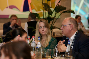 Eugénie Desmet (Office Freylinger) at a carousel lunch organised by the Paperjam+Delano Business Club at the Innside by Meliá restaurant, 17 May 2024. Photo: Studion Photography