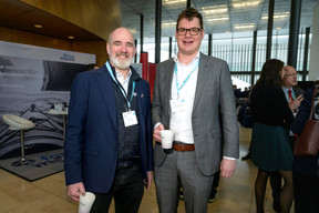 Neil Scoble (RFA Sarl) and Sebastiaan Hooghiemstra (Loyens & Loeff) at the Alfi Global Asset Management Conference in Kirchberg, 26 March 2025. Photo: Nader Ghavami