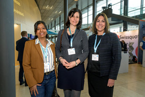 Vidooshi Domah (State Street), Beate Twellmeyer (Deloitte) and Lize Griffiths (Deloitte) at the Alfi Global Asset Management Conference in Kirchberg, 26 March 2025. Photo: Nader Ghavami