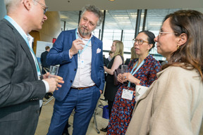Georges Bock (Moniflo) and Holly Gardner (Brown Brothers Harriman) at the Alfi Global Asset Management Conference in Kirchberg, 26 March 2025. Photo: Nader Ghavami