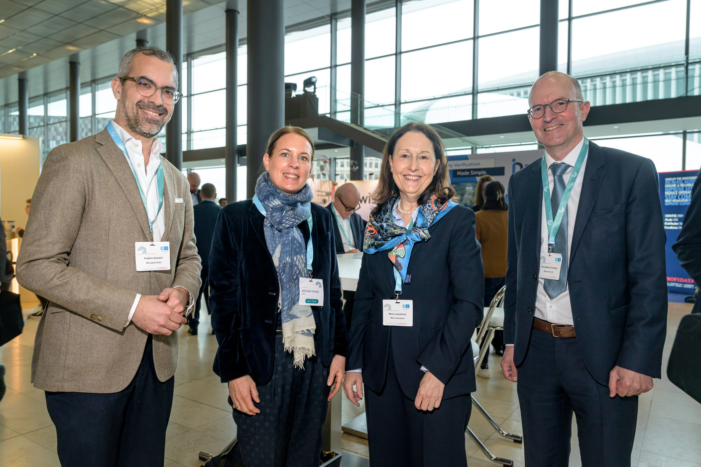 Frédéric Brodach (RSI Capital), Miriam Henke (Alfi), Maria Löwenbrück (Maria Löwenbrück) and Franz Markus Frantzen (Bayernimmo KG) at the Alfi Global Asset Management Conference in Kirchberg, 26 March 2025. Photo: Nader Ghavami