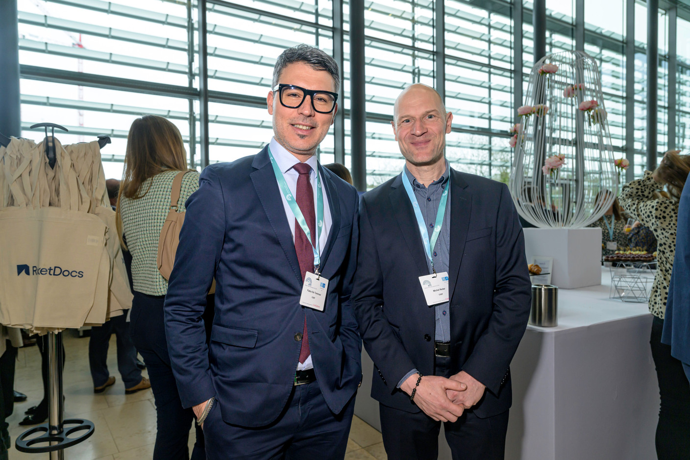 Fabio De Tommasi (CSSF) and Michel Reiter (CSSF) at the Alfi Global Asset Management Conference in Kirchberg, 26 March 2025. Photo: Nader Ghavami