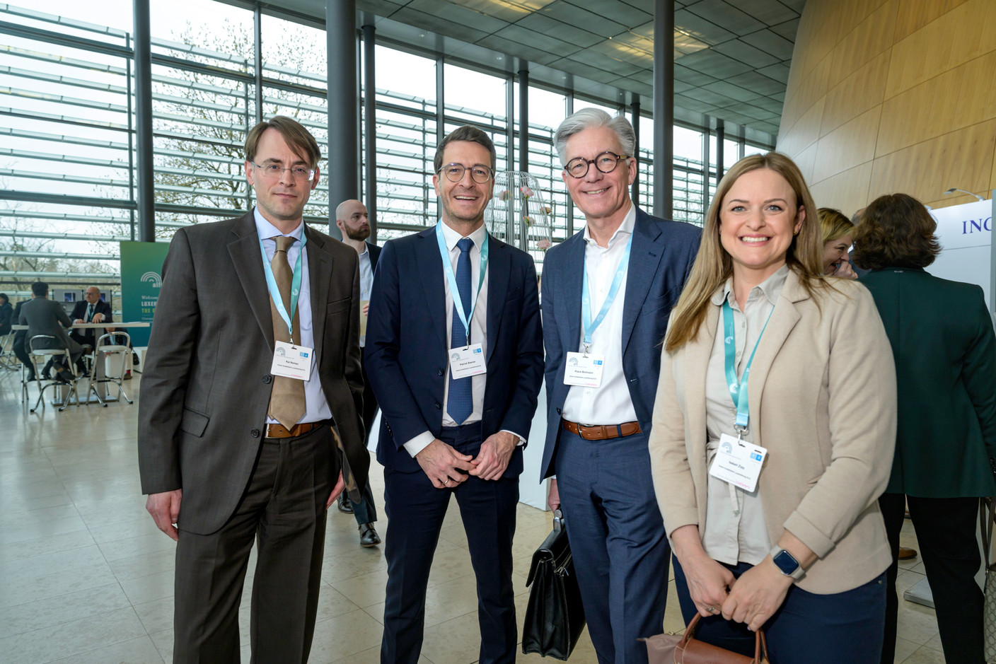 Kai Nemec (Union Investment Luxembourg), Patrick Basner (Union Investment Luxembourg), Klaus Bollmann (Union Investment Luxembourg) and Isabell Zipp (Union Investment Luxembourg) at the Alfi Global Asset Management Conference in Kirchberg, 26 March 2025. Photo: Nader Ghavami