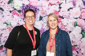 Emmanuelle Mitchell and Esther Pierard (Paperjam+Delano Business Club) at the Let's Taste: Flavors of Rosés tasting event, organised by the Paperjam+Delano Business Club at the Hôtel Légère Luxembourg, 23 May 2024. Photo: Marie Russillo / Maison Moderne