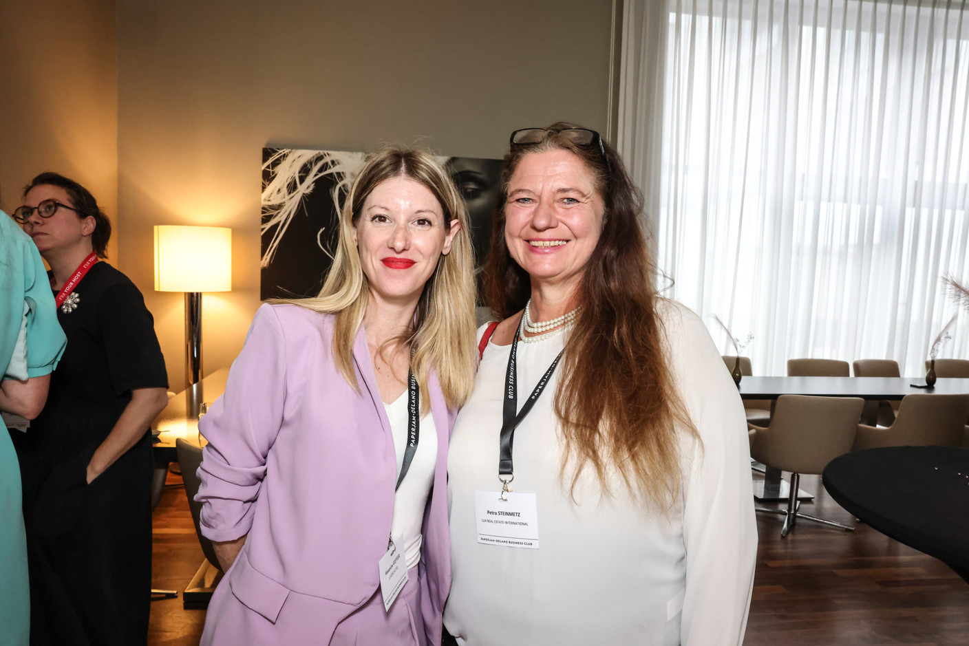 Alexandra Kieffer (Légère Hotel) and Petra Steinmetz (Lux Real Estate International) at the Let's Taste: Flavors of Rosés tasting event at the Hôtel Légère Luxembourg, 23 May 2024. Photo: Marie Russillo / Maison Moderne