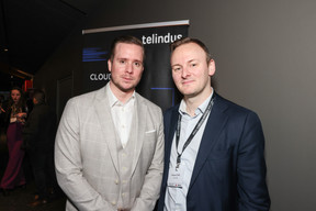 André Meyer (Encevo) and Guillaume Stark (Accenture) at the Paperjam+Delano Business Club’s 10x6 event on CIO challenges, 26 March 2024. Photo: Marie Russillo/Maison Moderne