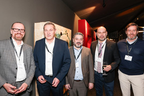Ralf Hustadt (Luxinnovation GIE), Gilles Adamski (Telindus), José Apolinario (Econocom), Paul Loutsch (Charles Kieffer Group) and Romain Hoffmann (Spuerkeess). Photo: Marie Russillo/Maison Moderne