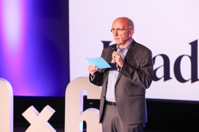 Jacques Ruckert (Telindus) at the Paperjam+Delano Business Club’s 10x6 event on CIO challenges, 26 March 2024. Photo: Marie Russillo/Maison Moderne