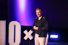 Stefan Okhujizen (SES) at the Paperjam+Delano Business Club’s 10x6 event on CIO challenges, 26 March 2024. Photo: Marie Russillo/Maison Moderne