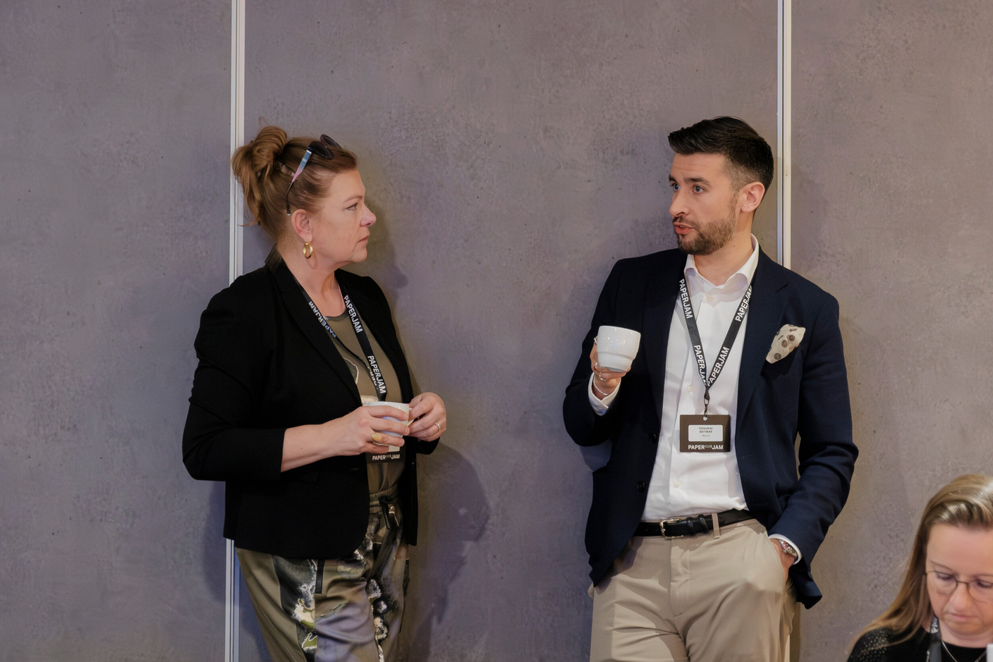Sylvie Hansen (CGPM) and Süleyman Akpinar (Nexvia). Jan Hanrion / PAPERJAM