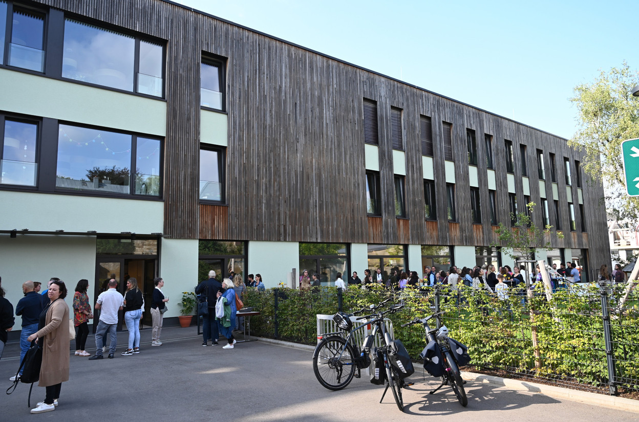 The Haus Konterbont care centre was inaugurated on 17 September 2024. The beechwood used in its construction was sourced from Luxembourg’s Grünewald forest. Photo: MMTP