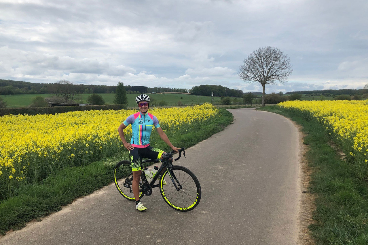 Ina de Visser est photographiée sur son parcours cycliste préféré au Luxembourg. (Photo: Ina de Visser)