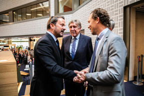 Xavier Bettel (Premier ministre) et François Bausch (ministre de la Mobilité et des Travaux publics) ((Photo: Edouard Olszewski))