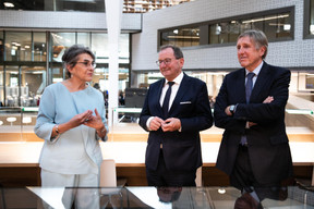 Monique Kieffer (directrice de la BNL), Fernand Etgen (président de la Chambre des députés) et François Bausch (ministre de la Mobilité et des Travaux publics) ((Photo: Edouard Olszewski))