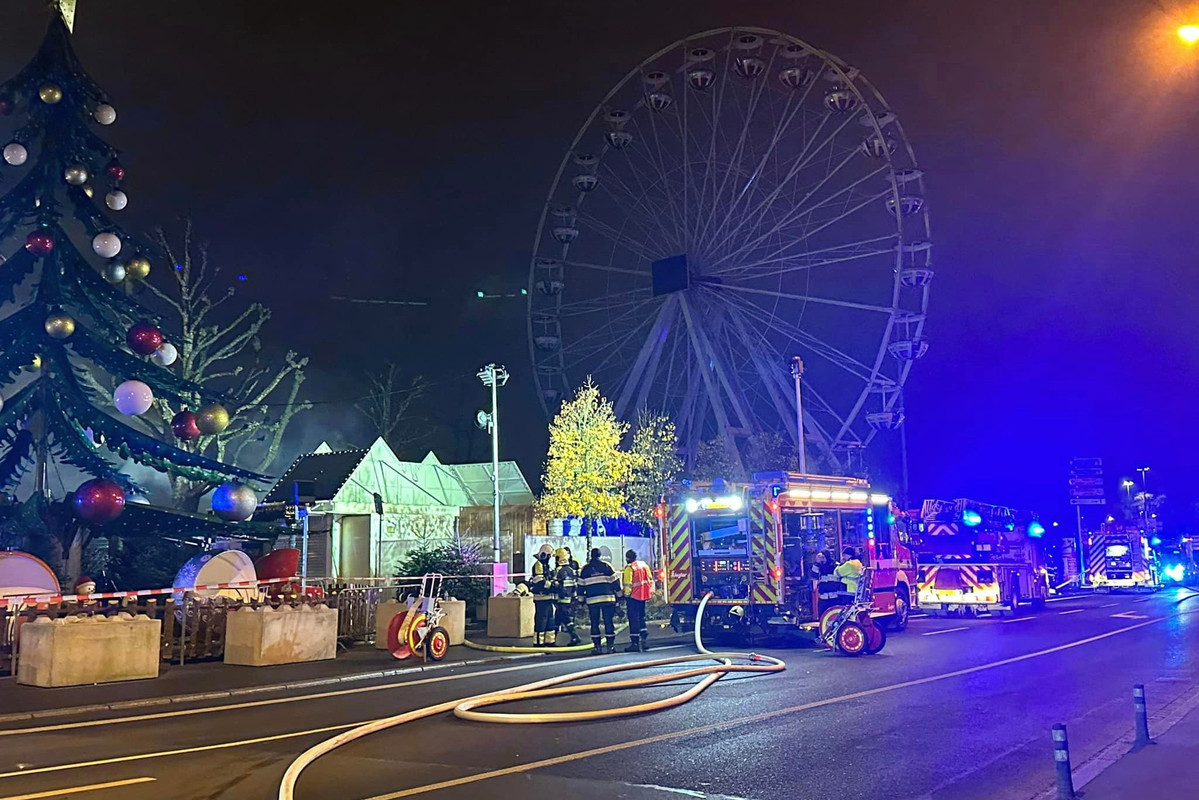 Un incendie au marché de Noël place de la Constitution Paperjam News