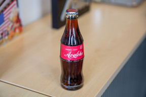 The Coca-Cola Company made these special-ordered Coke bottles to commemorate a Deutsche Bank project. Photo: Romain Gamba / Maison Moderne