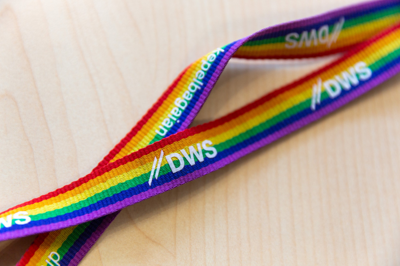 Nathalie Bausch said diversity is “not just a gender” issue. This is her security badge lanyard. Photo: Romain Gamba