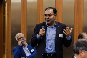 Anjani Ladia, IQEQ, addressing the knowledge and technology partnership event attendees. Photo:  Marcela Hernoux dos Santos