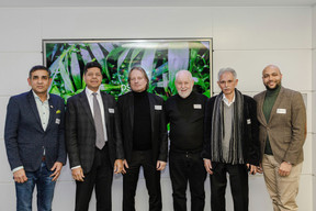 Aditya Sharma, IBCL; Vijay Goyal, ArcelorMittal; Mario Di Stefano, DSM Avocats à la Cour; Paul Schonenberg, Amcham Luxembourg; Sudhir Kumar Kohli; and Sahil Goel, Post Luxembourg, during the India-Luxembourg cross-border financing event, 24 January 2024.  Photo: Marcela Hernoux / IBCL