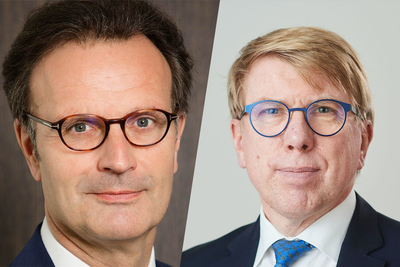 Jacques Prost, CEO d’Indosuez Wealth Management, qui est désormais l’actionnaire majoritaire de la Banque Degroof Petercam, et Hugo Lasat, CEO de Degroof Petercam. (Photos: Indosuez Wealth Management et Degroof Petercam)