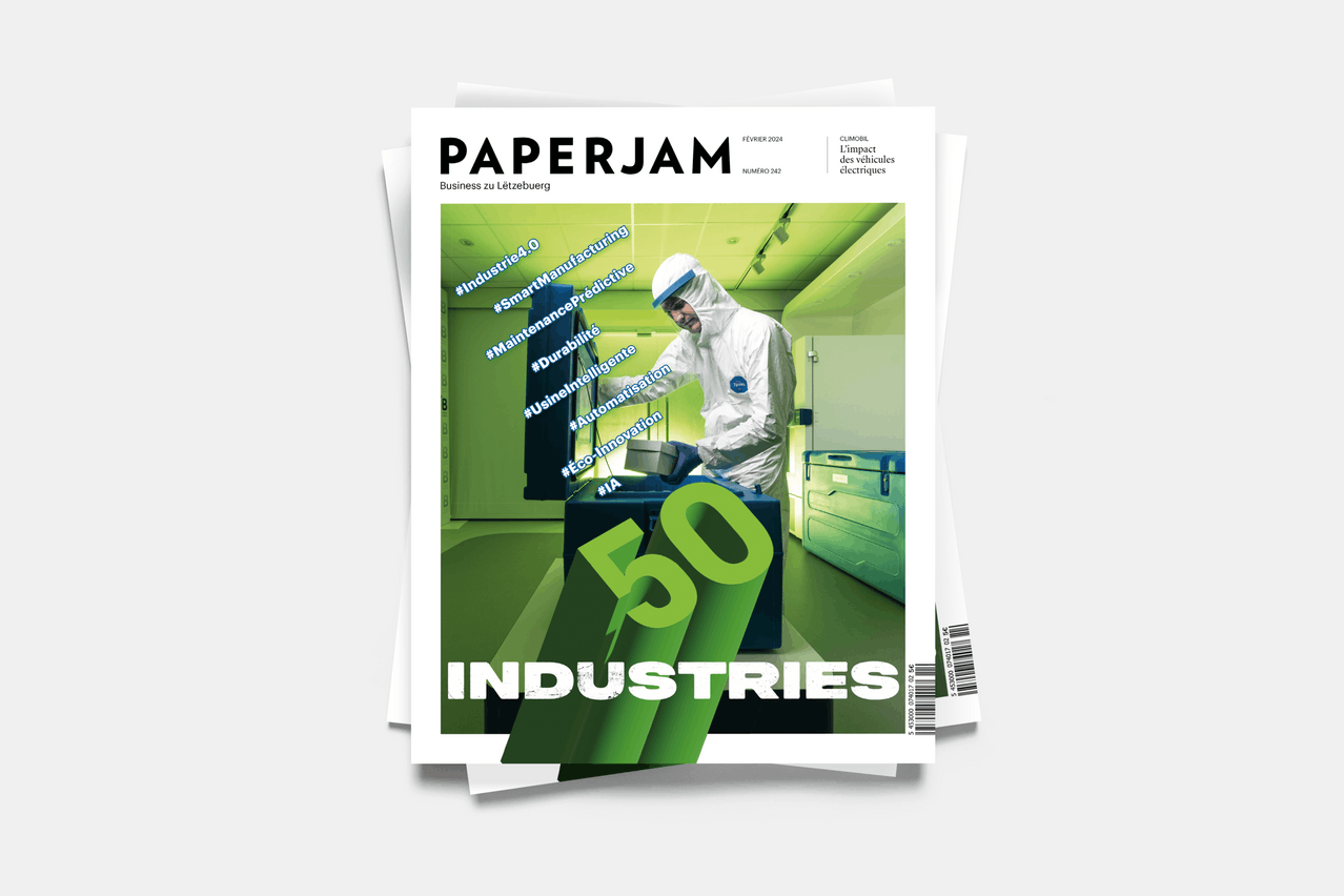 L’industrie mise en avant dans Paperjam. (Photo: Guy Wolff/Maison Moderne. Cover: Serge Ricco)