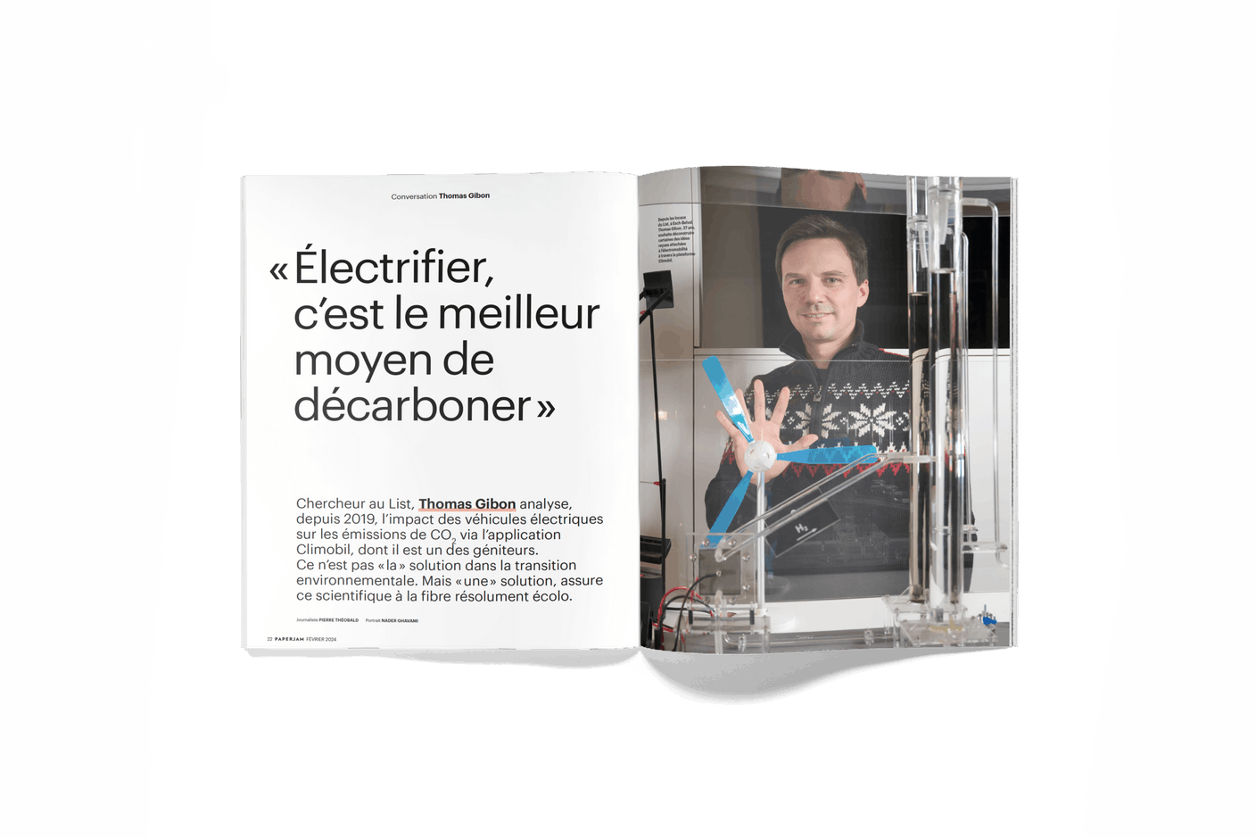 Thomas Gibon: «Électrifier, c’est le meilleur moyen de décarboner». (Photo: Nader Ghavami)