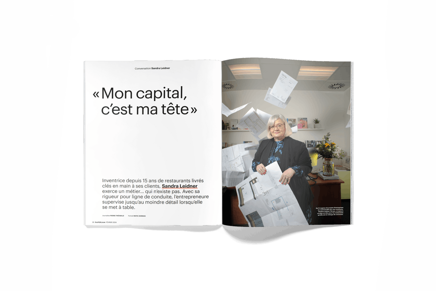 Sandra Leidner: «Mon capital, c’est ma tête» (Photo: Matic Zorman/Maison Moderne)