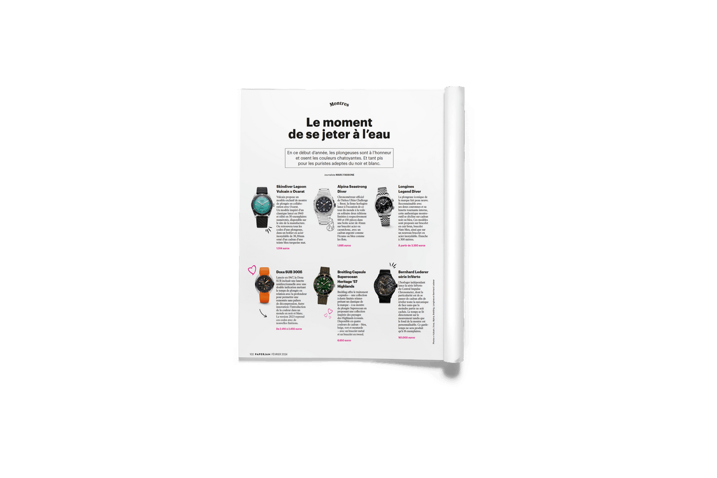 Sélection de montres pour démarre 2024 à l’heure. (Photo: Maison Moderne)