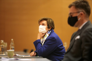 La présidente de la Fedil, Michèle Detaille, et le ministre de l’Économie, Franz Fayot, affichent une position commune en faveur d’une approche plus sélective des nouveaux acteurs industriels. (Photo: Matic Zorman/Archives Maison Moderne)